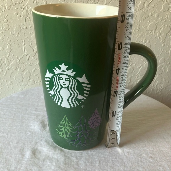 Starbucks: 2020 Green Ceramic Mug- Purple Tree Design- 16oz - Picture 10 of 16